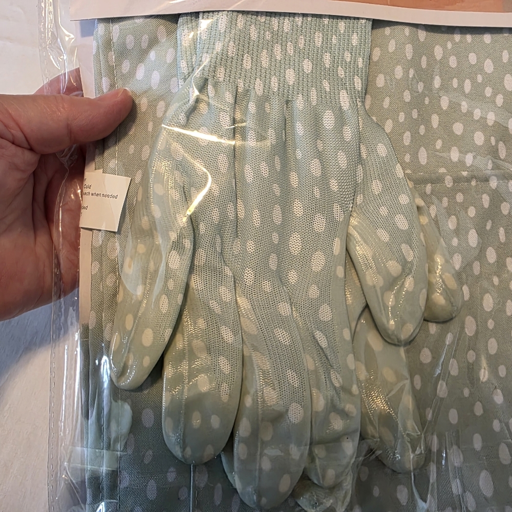 Mint Green Polka Dot 3 Piece Gardening Gift Set NEW - Picture 3 of 6
